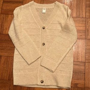 Cream Cardigan with gold sparkle